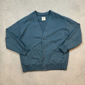 Vtg Jackman Japan Cardigan Jacket Button Up Blue Mens Medium Made In Japan